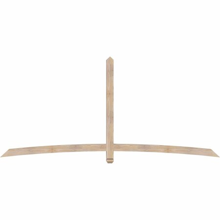 Ekena Millwork Bellingham Smooth Timber Gable Bracket, Douglas Fir, 108"W x 49"H x 3 1/2"D x 3 1/2"F, 11/12 Pitch GBW108X49X0404BEL00SDF